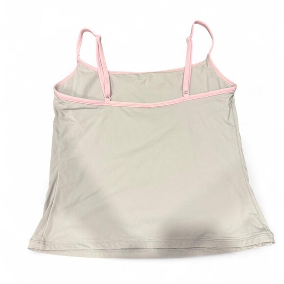 Skims Grey Tank Top with Pink Trim and Straps in size M - Picture 2 of 3